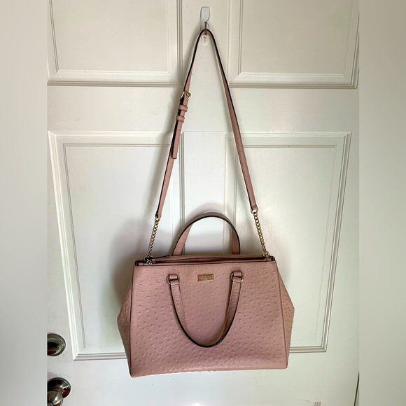 Kate Spade New York Bristol Drive Ostrich Loden Bag Blush...
